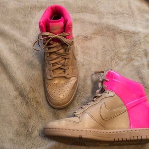 NIKE Sky-Hi Dunks Wedge Sneakers WORN ONCE